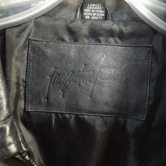 Black Leather Jacqueline Ferrar Jacket Size Large - Picture 2 of 10